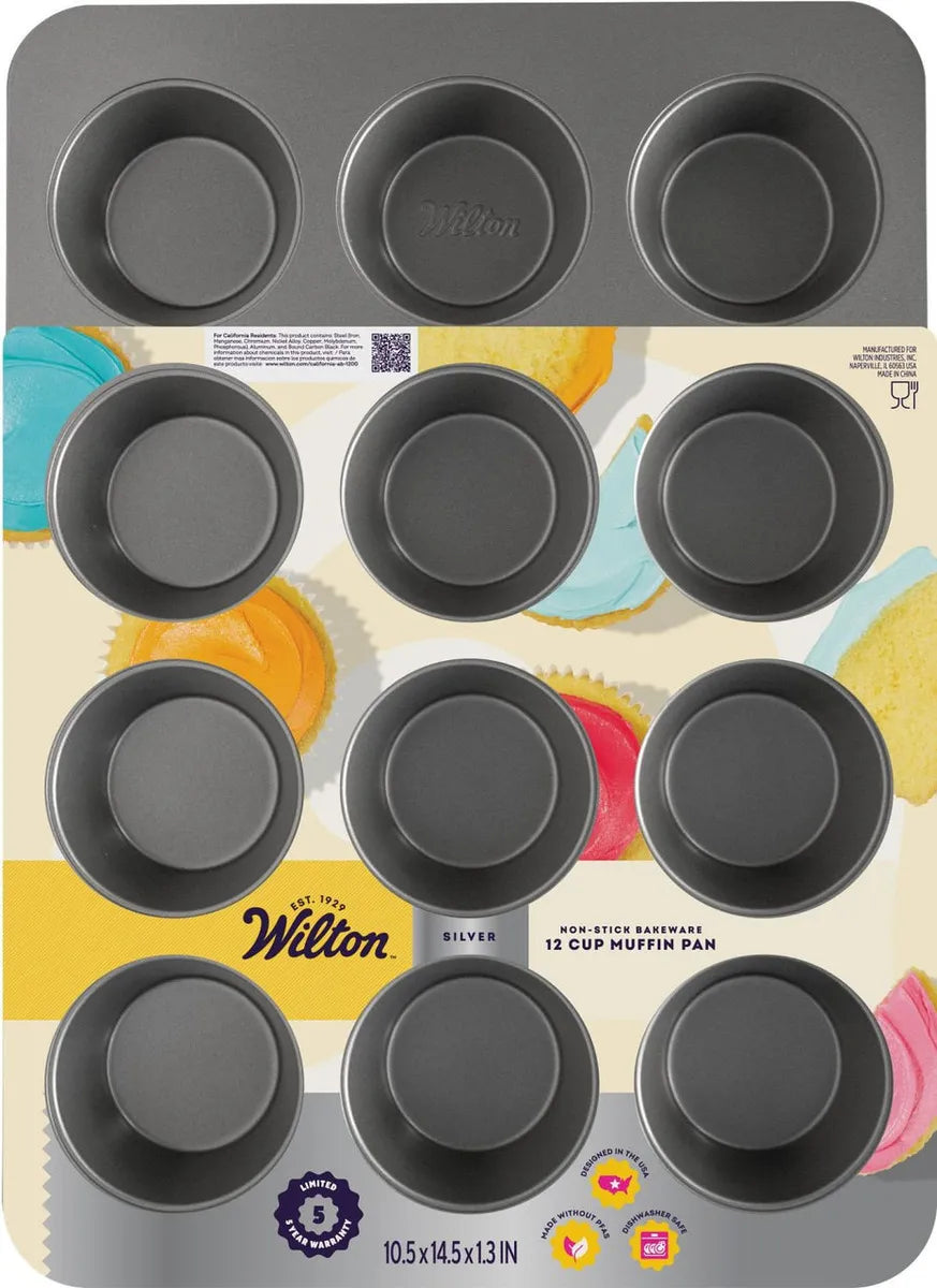 Silver Molde Cupcake 12 Cavidades 191011484 Wilton
