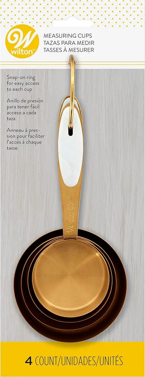 Tazas Medidoras Diamond Gold 4 Piezas 2103-0-0280 Wilton
