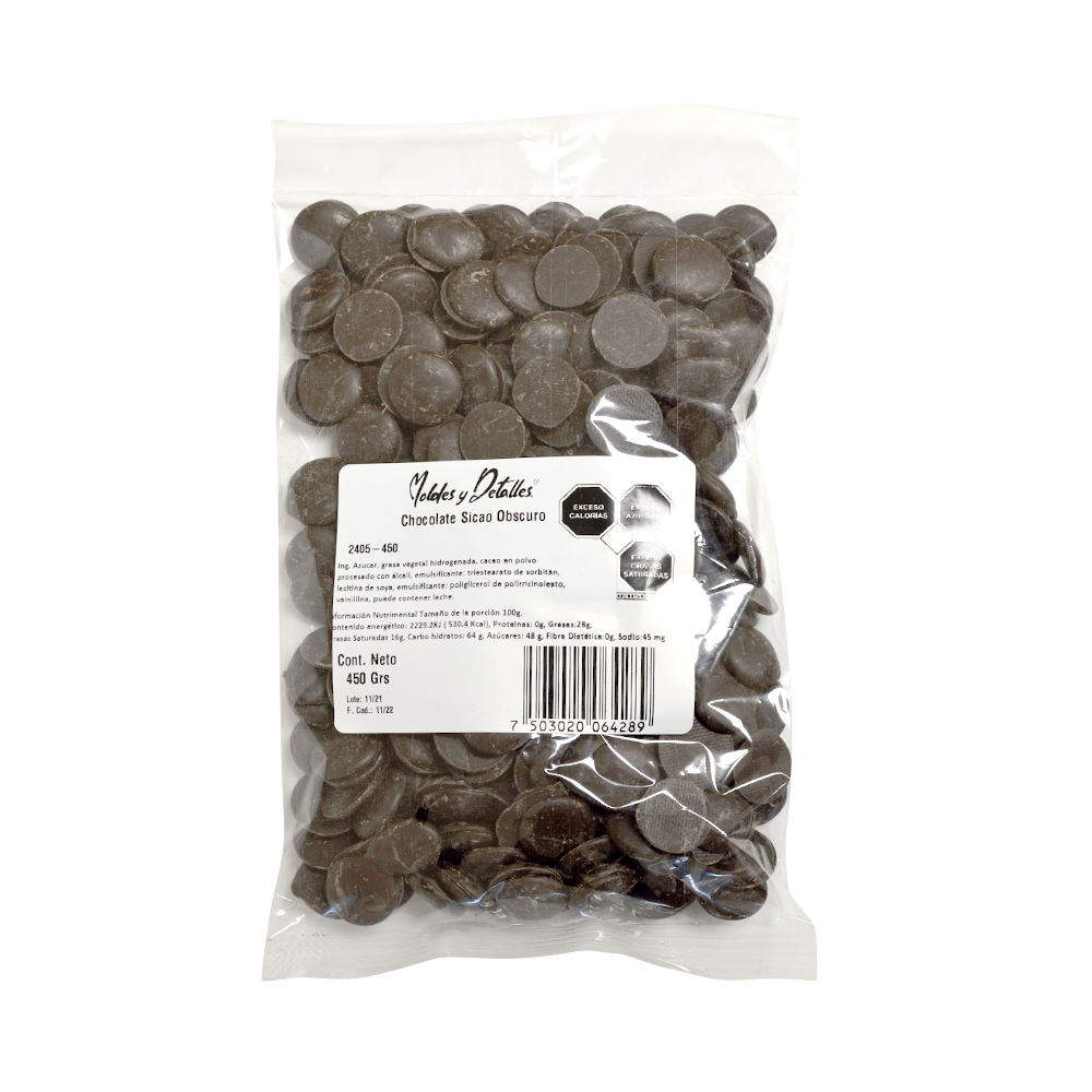 Chocolate Semi Amargo 450 Grs Sicao 2405-450
