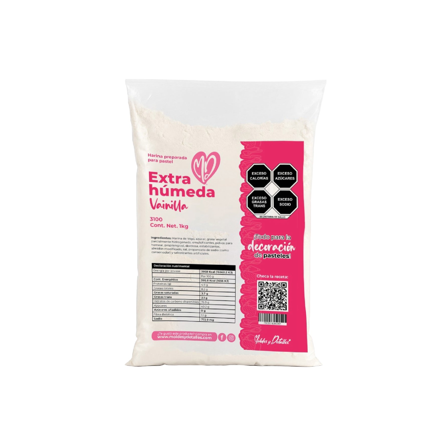 Harina Extra Humeda Vainilla 1 Kg 3100
