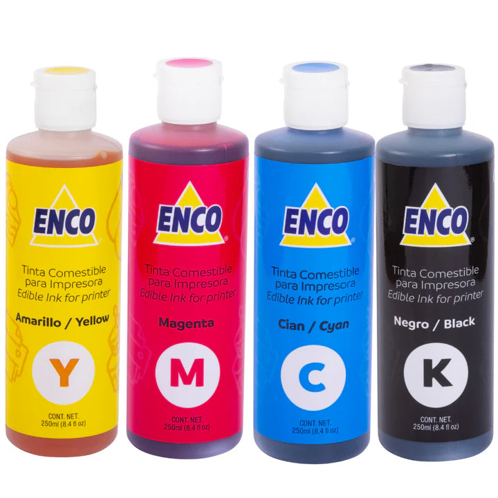 Kit De Tinta Comestible Para Impresora 4 Piezas 3106-4 Enco
