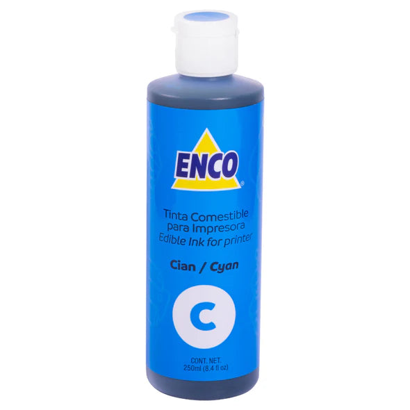 Tinta Comestible Cian 250 Ml 3130-250 Enco