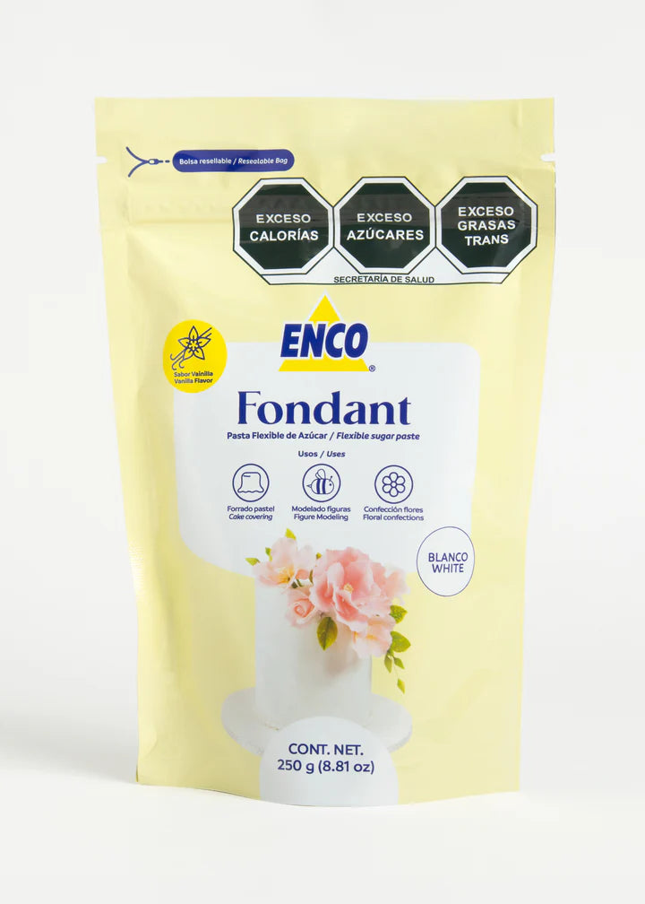 Super Fondant Blanco Sabor Vainilla 250 Grs 3276-250 Enco