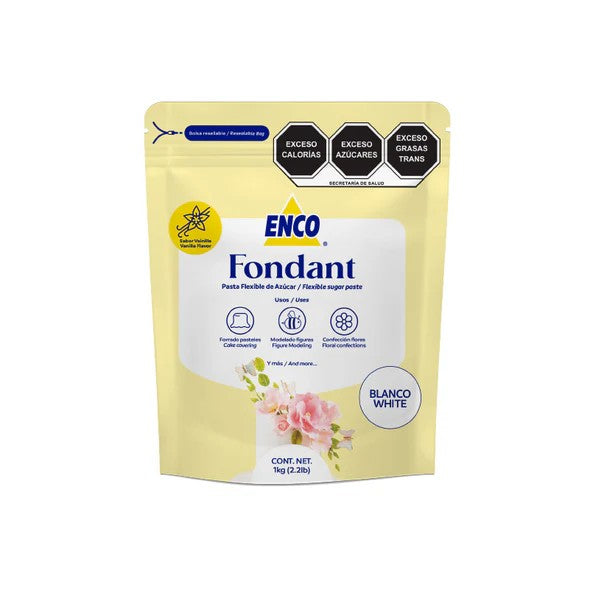Super Fondant Blanco Sabor Vainilla 1kg 3276 Enco