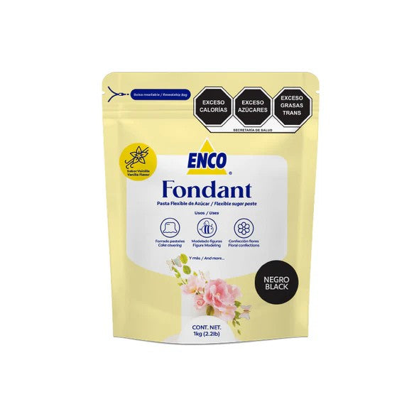 Super Fondant Negro 1kg 3349-1000 Enco