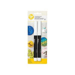 Marcadores comestibles de doble punta punta fina y gruesa color negro paquete de 2 piezas marca Wilton modelo 609-1192
