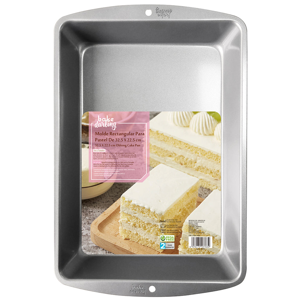 Molde Rectangular Para Pastel 32.5 X 22.5 Cm Bake Darling 700-763