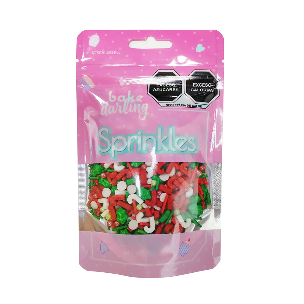Mix Figuras Navideñas Bastones de Caramelo 80 Gr. Bake Darling 702-928