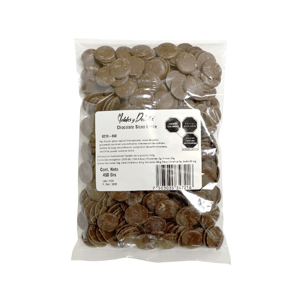 Chocolate Leche 450 Grs Sicao 8210-450