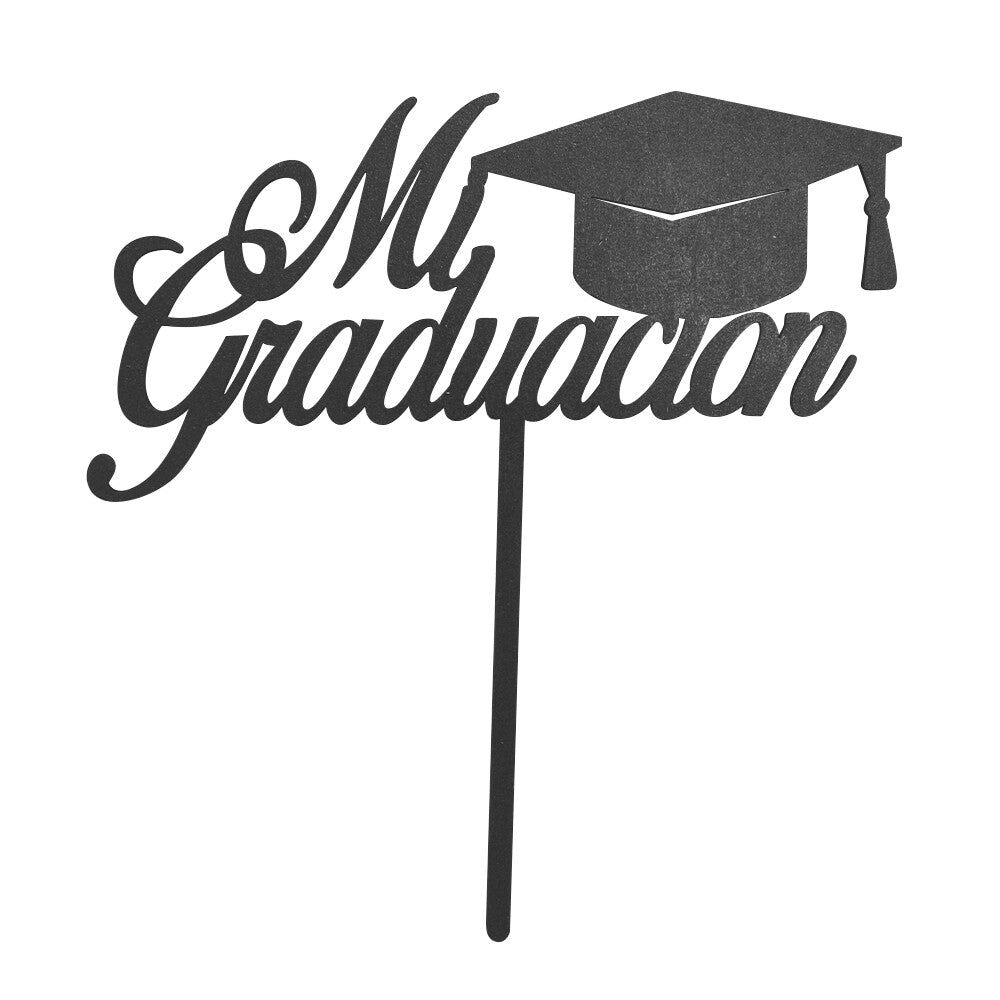 Cake Topper Negro Mi Graduación BDLBK-029