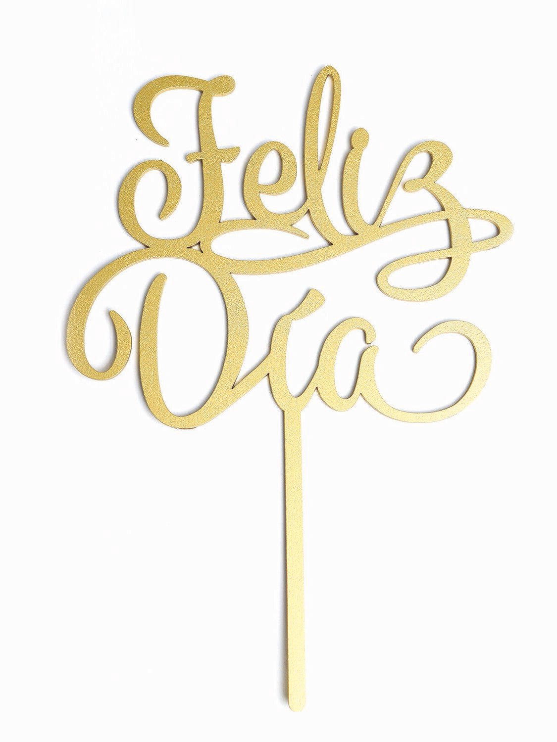 Cake Topper Dorado Feliz Dia BDLG-010