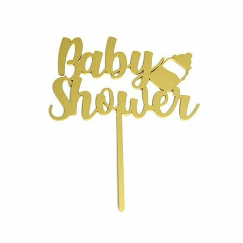 Cake Topper Dorado Mi Baby Shower Mod 32 BDLG-032