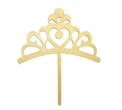 Cake Topper Dorado Corona Princesa BDLG-043