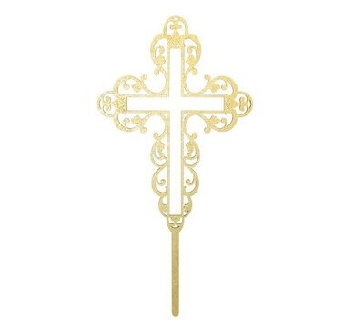 Cake Topper Dorado Cruz BDLG-049