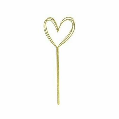 Cake Topper Dorado Corazón Gótico BDLG-COR