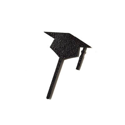 Cake Topper Negro Birrete 12 Piezas BDSBK-029