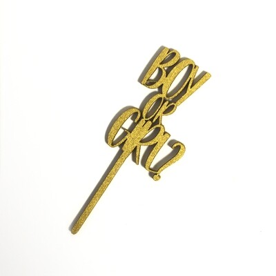 Cake Topper Dorado Boy Or Girl BDSG-033