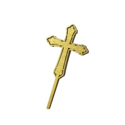 Cake Topper Dorado Cruz BDSG-049