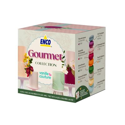Kit Gourmet 9 Colores Gel 40 Grs PT-920009 Enco