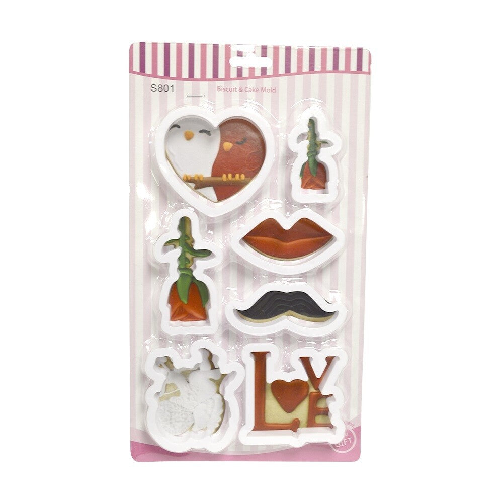 Juego De Cortadores San Valentín 7 Piezas S801
