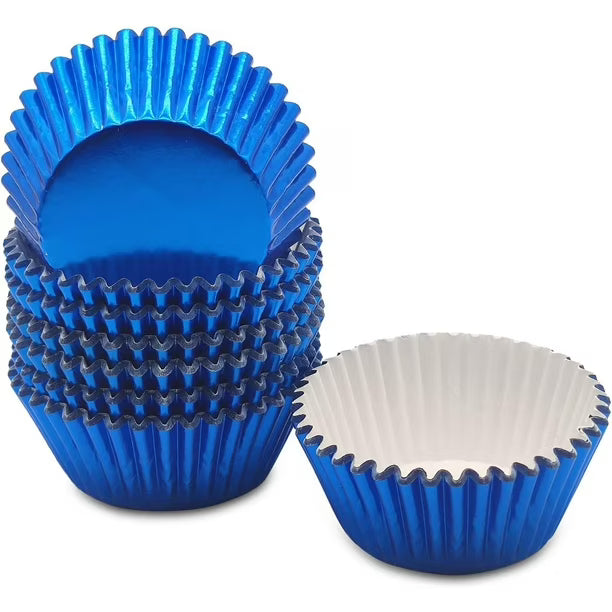 Capacillo Mini Azul Metálico 100 Pz #4