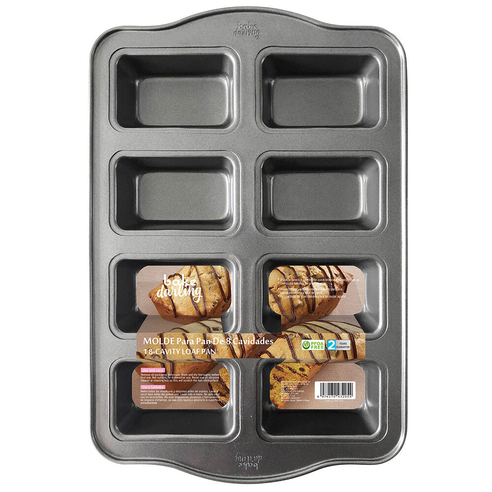 Molde para panqué 8 cavidades antiadherente Bake Darling